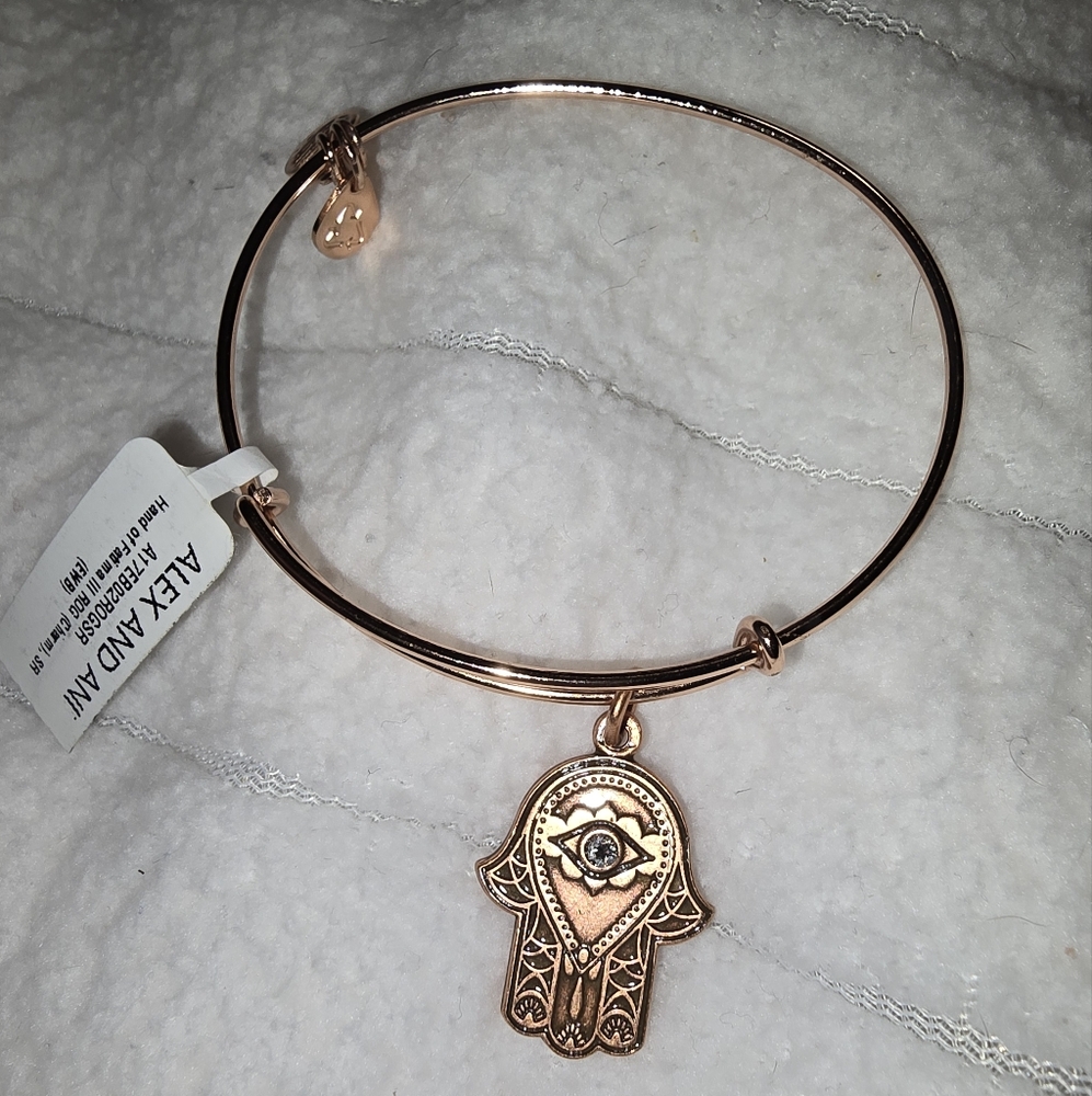 Alex and Ani Hand of Fatima Rose Gold NWT